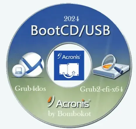 Иконка Acronis Boot Disk 2024 05.10.24 Grub4Dos+EFI GRUB2x64 by Bombokot [Ru]