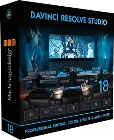 Иконка Blackmagic Design DaVinci Resolve Studio 18.0.2 Build 7 RePack by KpoJIuK [Multi Ru]