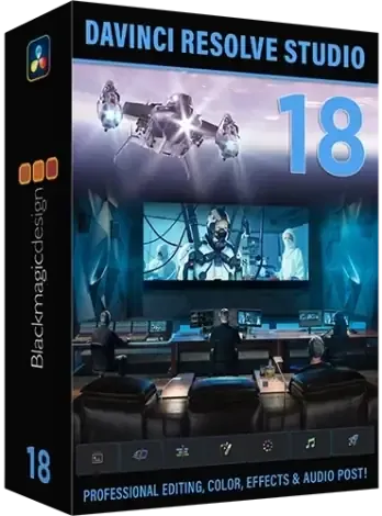 Иконка Blackmagic Design DaVinci Resolve Studio 18.1.4 Build 9 (R2R) [Multi Ru]