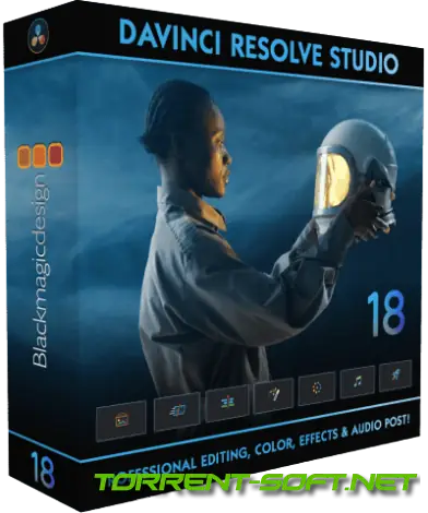 Иконка Blackmagic Design DaVinci Resolve Studio 18.5.1 Build 6 (2023) РС RePack by AlekseyPopovv