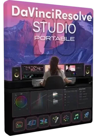 Иконка Blackmagic Design DaVinci Resolve Studio 20.0.1 Build 6 (x64) Portable by 7997 [Multi Ru]