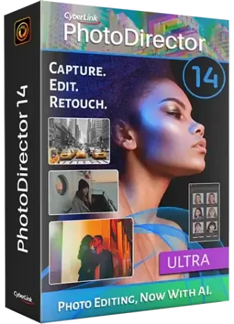 Иконка CyberLink PhotoDirector Ultra 14.5.1627.1 (x64) RePack by PooShock [Ru En]