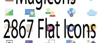 Иконка Иконки - Icono.space - Magicons - 2867 Flat Icons [EPS, SVG, PNG, Sketch]