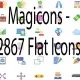 Иконка Иконки - Icono.space - Magicons - 2867 Flat Icons [EPS, SVG, PNG, Sketch]