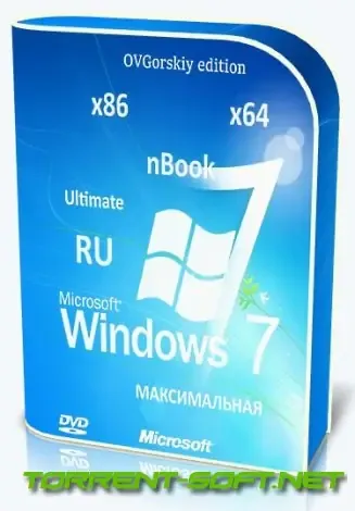 Иконка Microsoft® Windows® 7 Ultimate Ru x86 x64 nBook IE11 by OVGorskiy 09.2023 1DVD