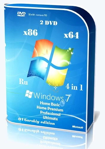 Иконка Windows 7 SP1 x86 x64 Ru 4 in 1 Origin-Upd 11.2013 by OVGorskiy 2DVD (2013) Русский