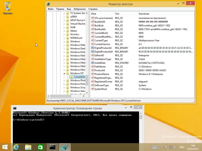 Инсталляция и активация