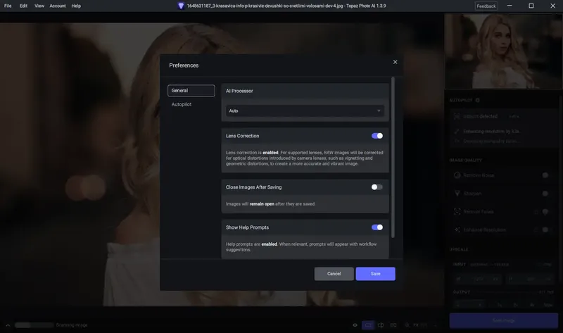 Настройки программы