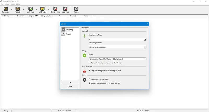 Настройки программы