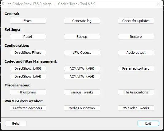 Настройки программы