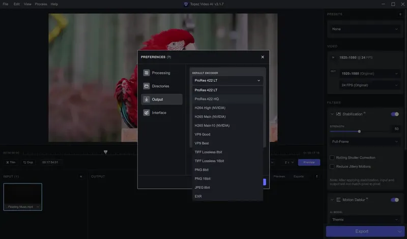 Настройки программы