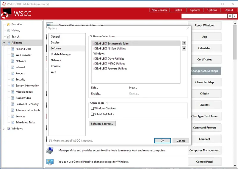 Настройки программы