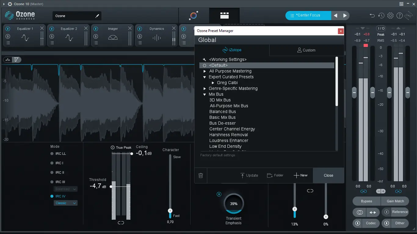 Настройки программы