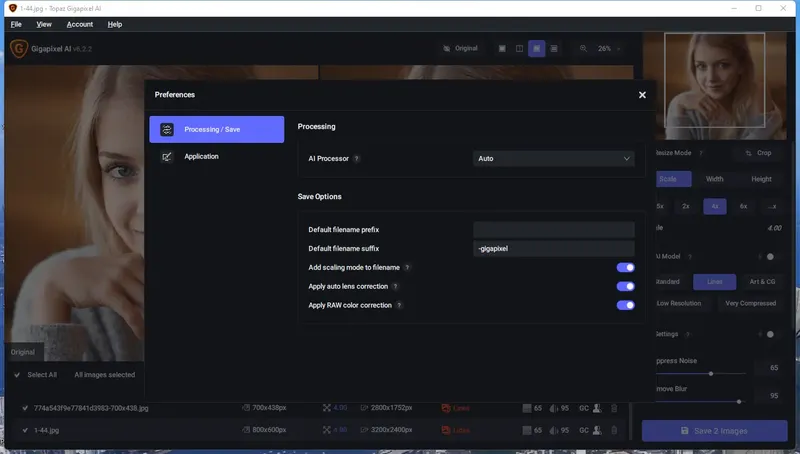 Настройки программы