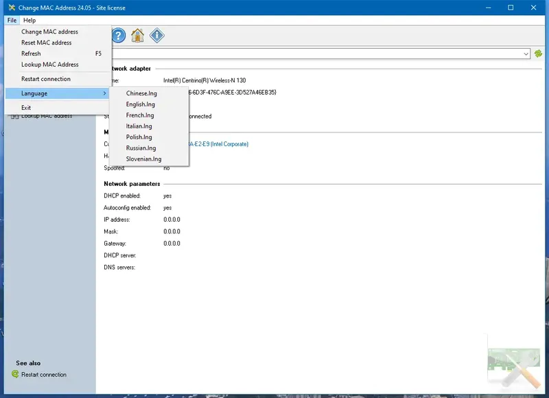 Настройки программы