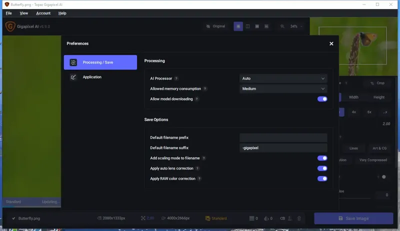 Настройки программы