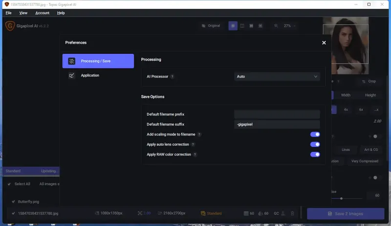 Настройки программы