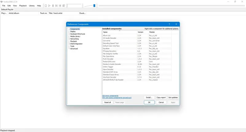 Настройки программы