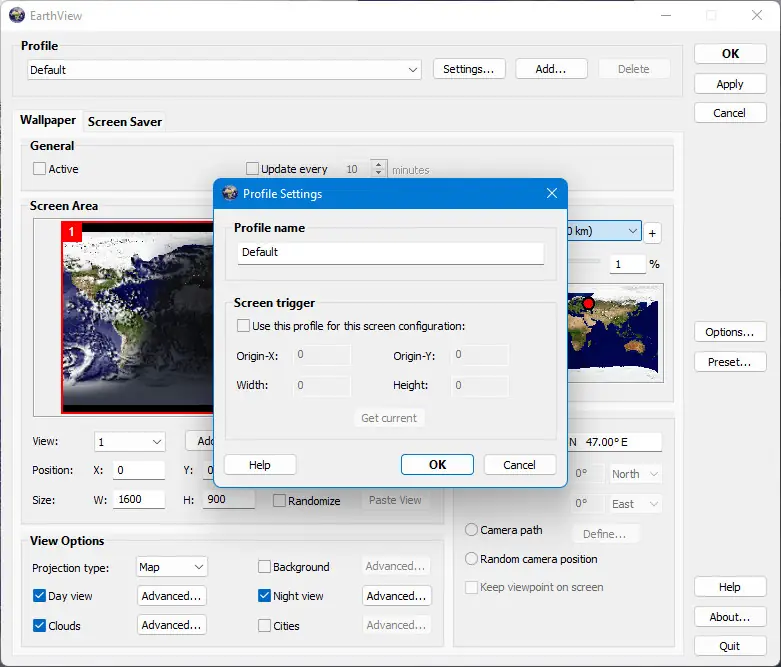 Настройки программы
