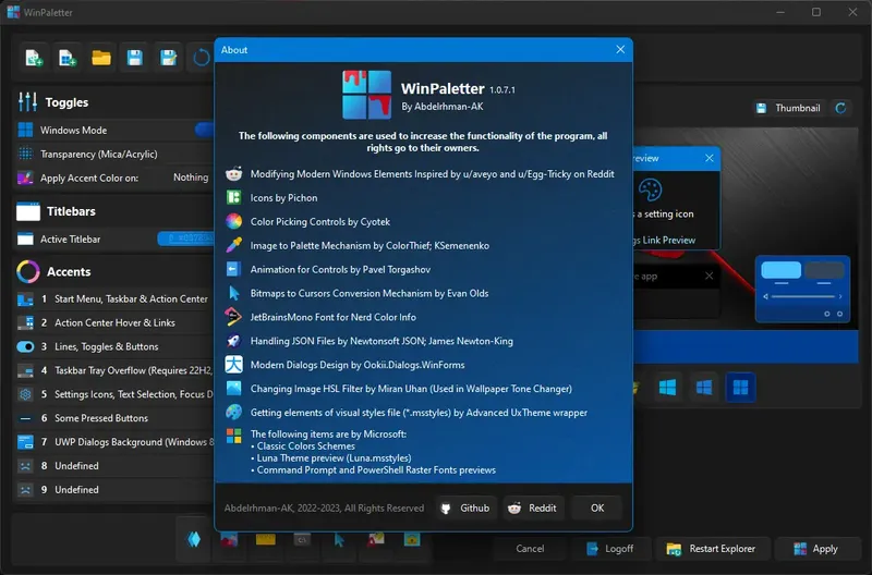 Настройки программы