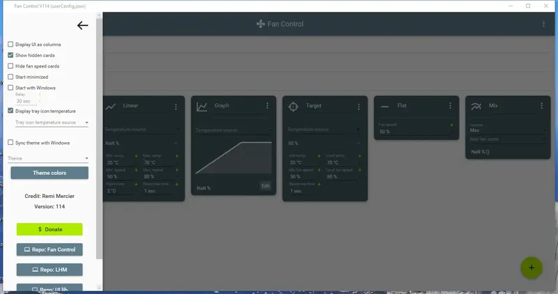 Настройки программы
