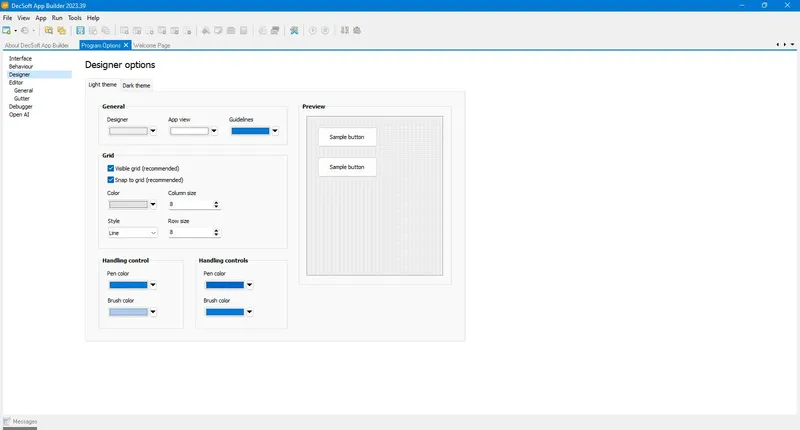 Настройки программы