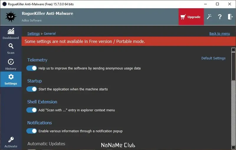 Настройки программы