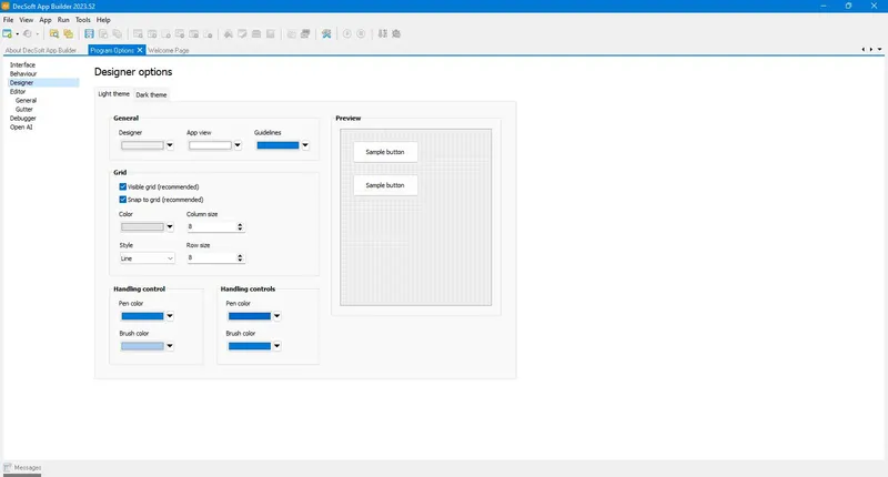 Настройки программы