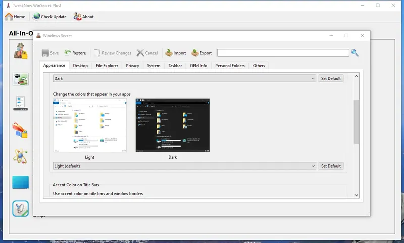 Настройки программы