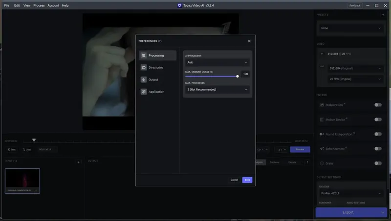 Настройки программы