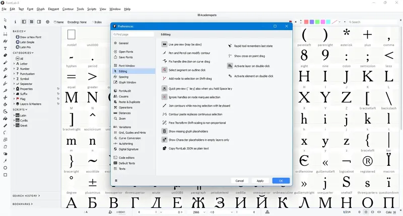Настройки программы