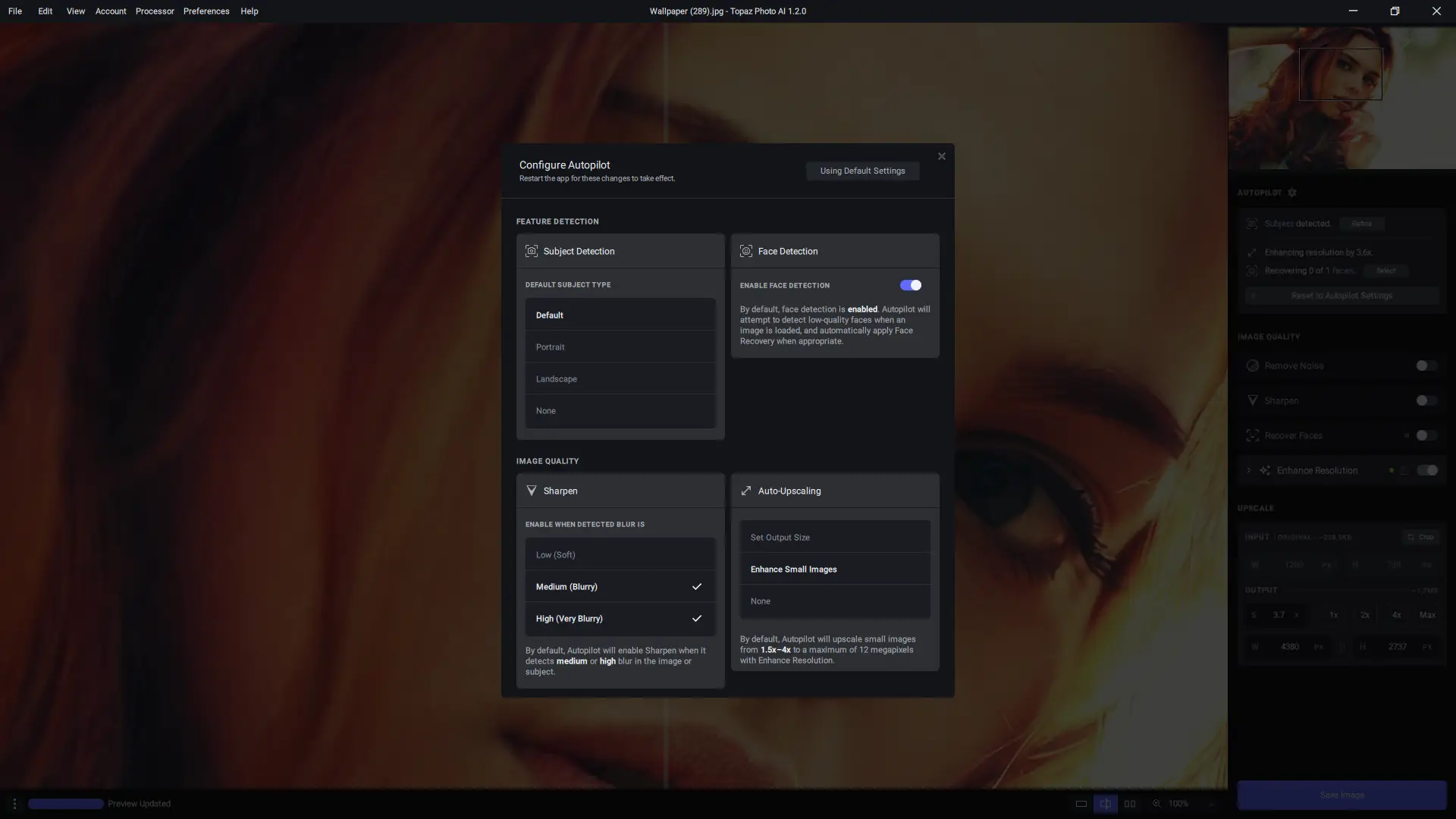 Настройки программы