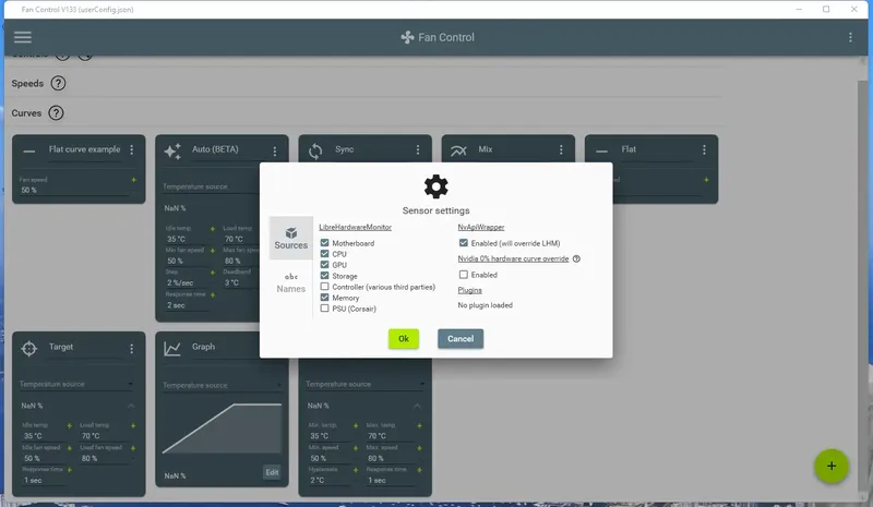 Настройки программы