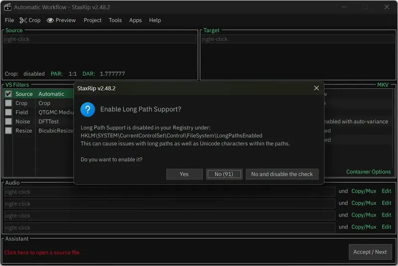 Настройки программы