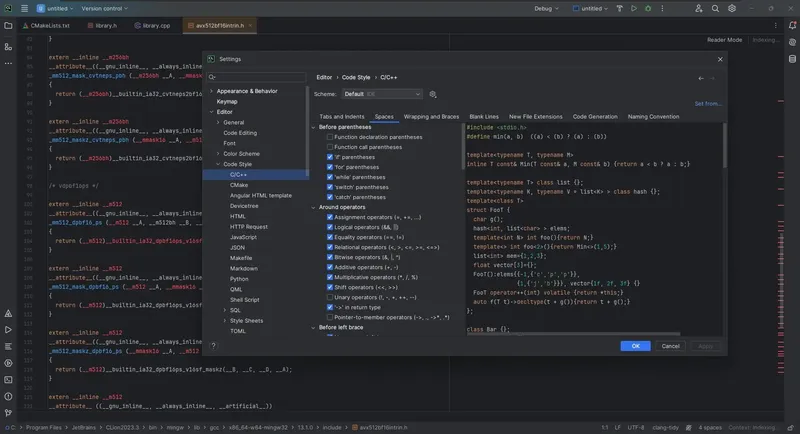 Настройки программы