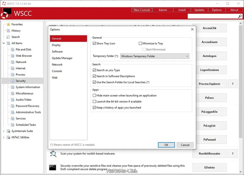 Настройки программы