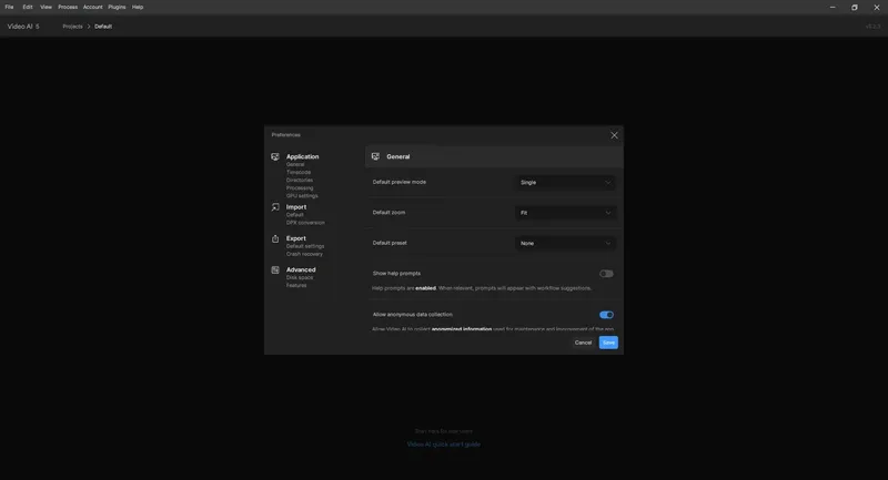 Настройки программы