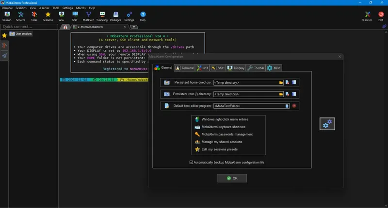 Настройки программы