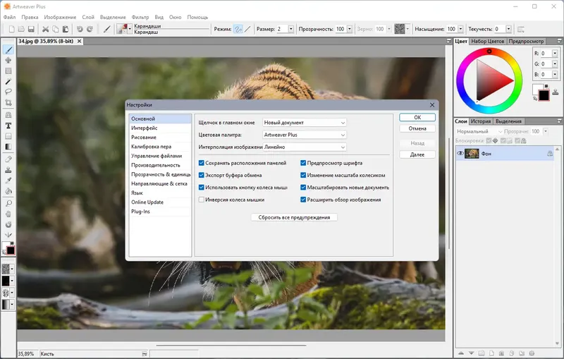 Настройки программы