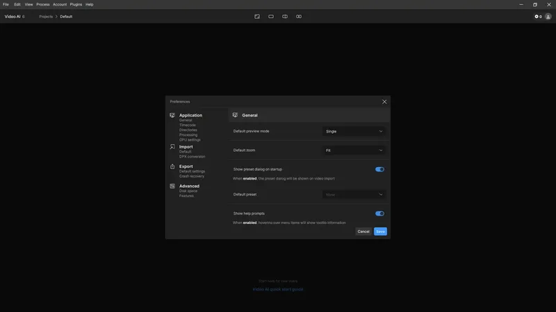 Настройки программы