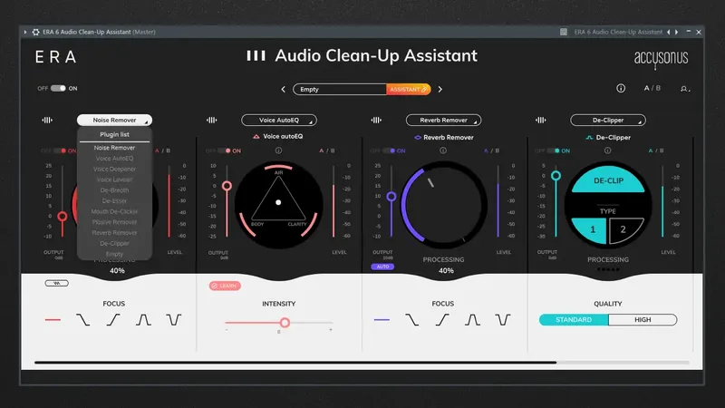 Пользовательсткй интерфейс accusonus - ERA Bundle Pro 6.2.0 + Voice Changer 1.3.1 VST, VST3, AAX RePack by MORiA [En]