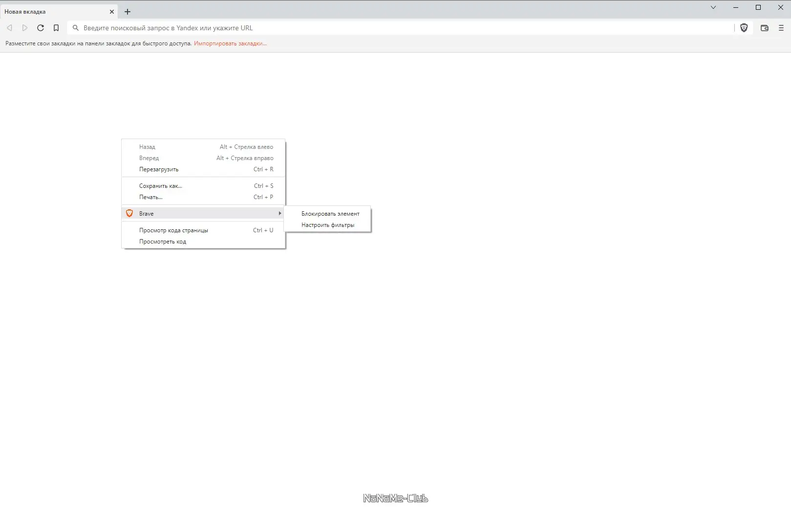 Пользовательсткй интерфейс Brave Browser 1.38.111 Portable by Cento8 [Ru En]