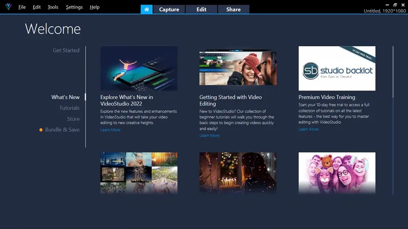 Пользовательсткй интерфейс Corel VideoStudio Ultimate 2022 25.2.0.566 [Multi]