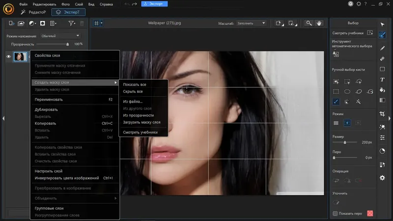 Пользовательсткй интерфейс CyberLink PhotoDirector Ultra 14.5.1627.1 (x64) RePack by PooShock [Ru En]