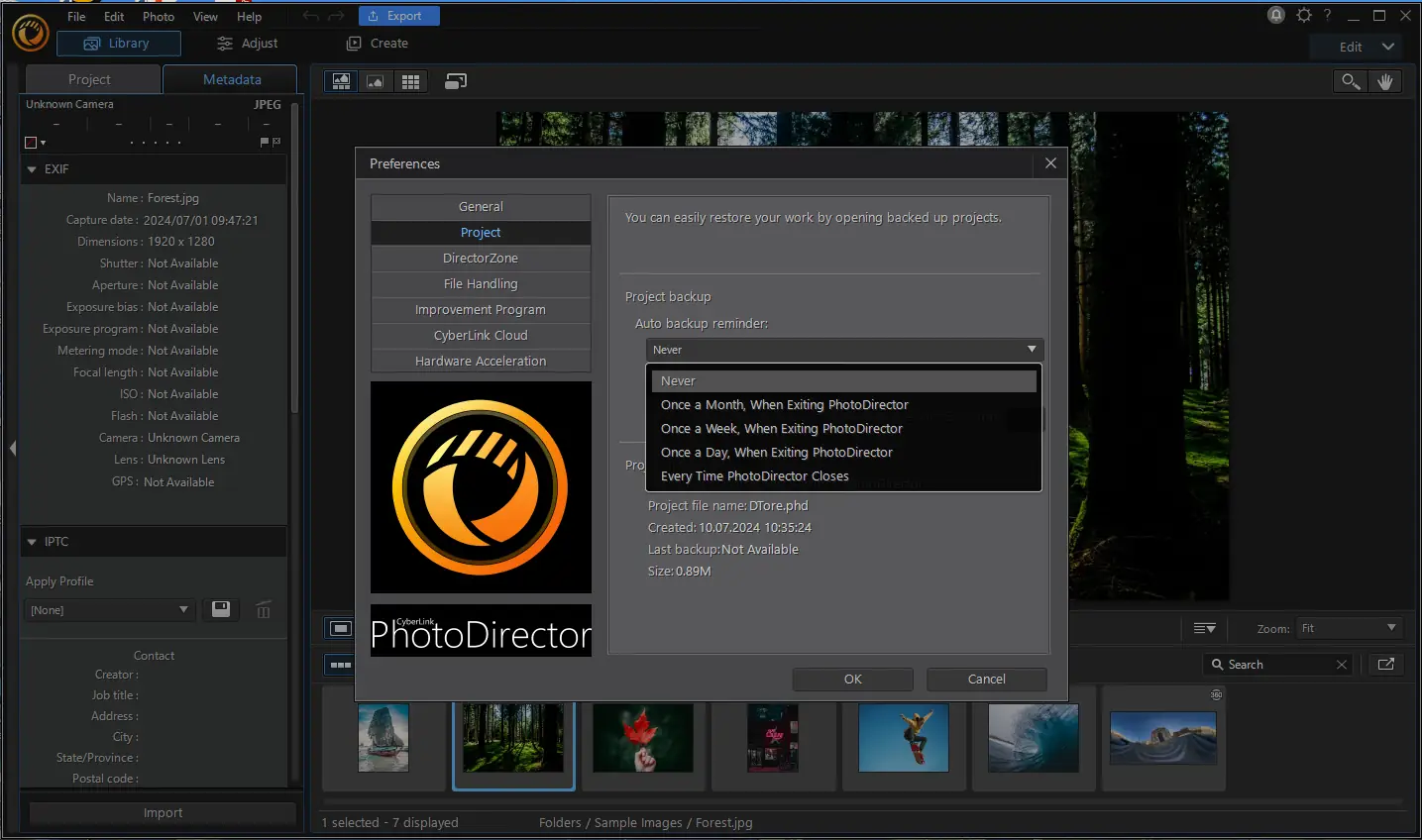 Пользовательсткй интерфейс CyberLink PhotoDirector Ultra 15.6.1901.0 (x64) Portable by 7997 [Multi]