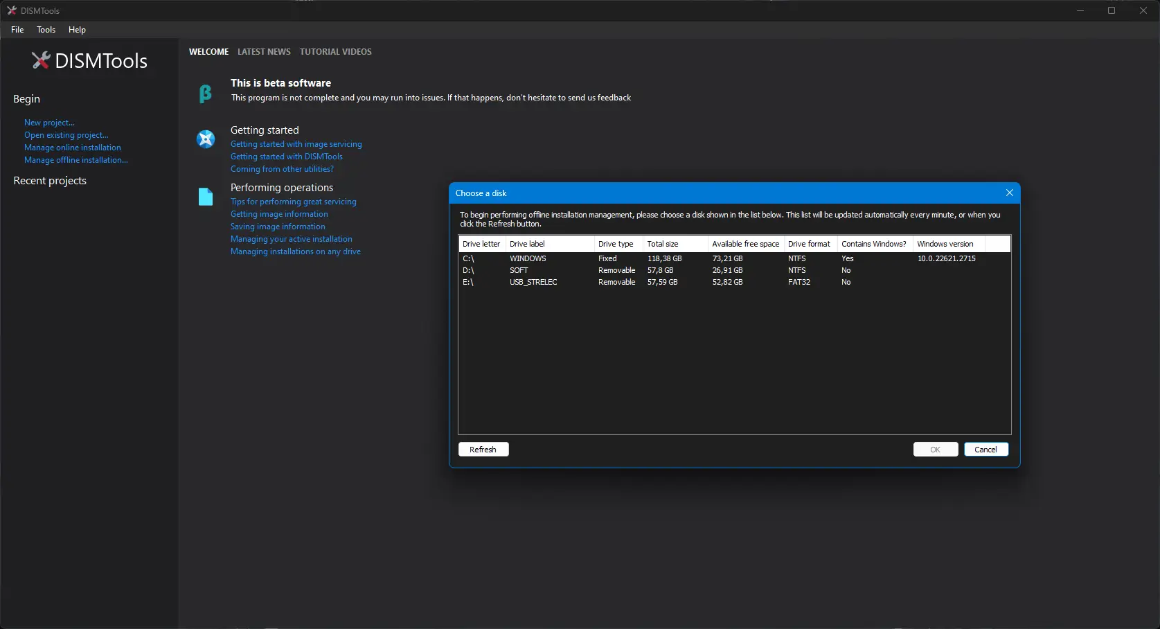Пользовательсткй интерфейс DISMTools 0.5.0.2472 (0.5 0.5.0.0 0.5.1 0.5 Update 1) + Portable [Multi]