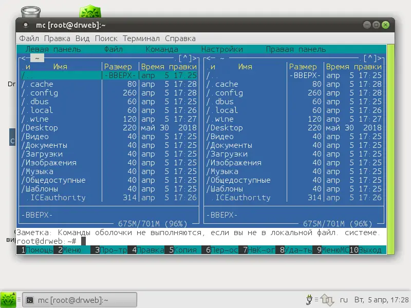 Пользовательсткй интерфейс Dr.Web LiveDisk 9.0.0 (12.04.2022) [Multi Ru]