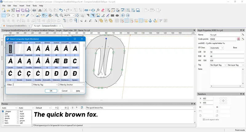 Пользовательсткй интерфейс High-Logic FontCreator Professional Edition 15.0.0.2942 [En]