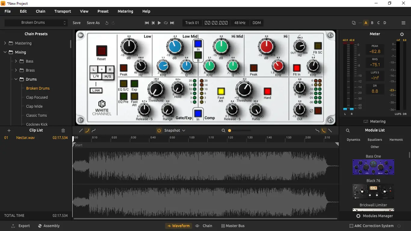 Пользовательсткй интерфейс IK Multimedia - T-RackS 6 MAX 6.0.0 STANDALONE, VST 3, AAX (x64) [En]