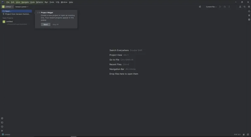 Пользовательсткй интерфейс JetBrains PhpStorm 2023.3.4 Repack by Sitego [En]